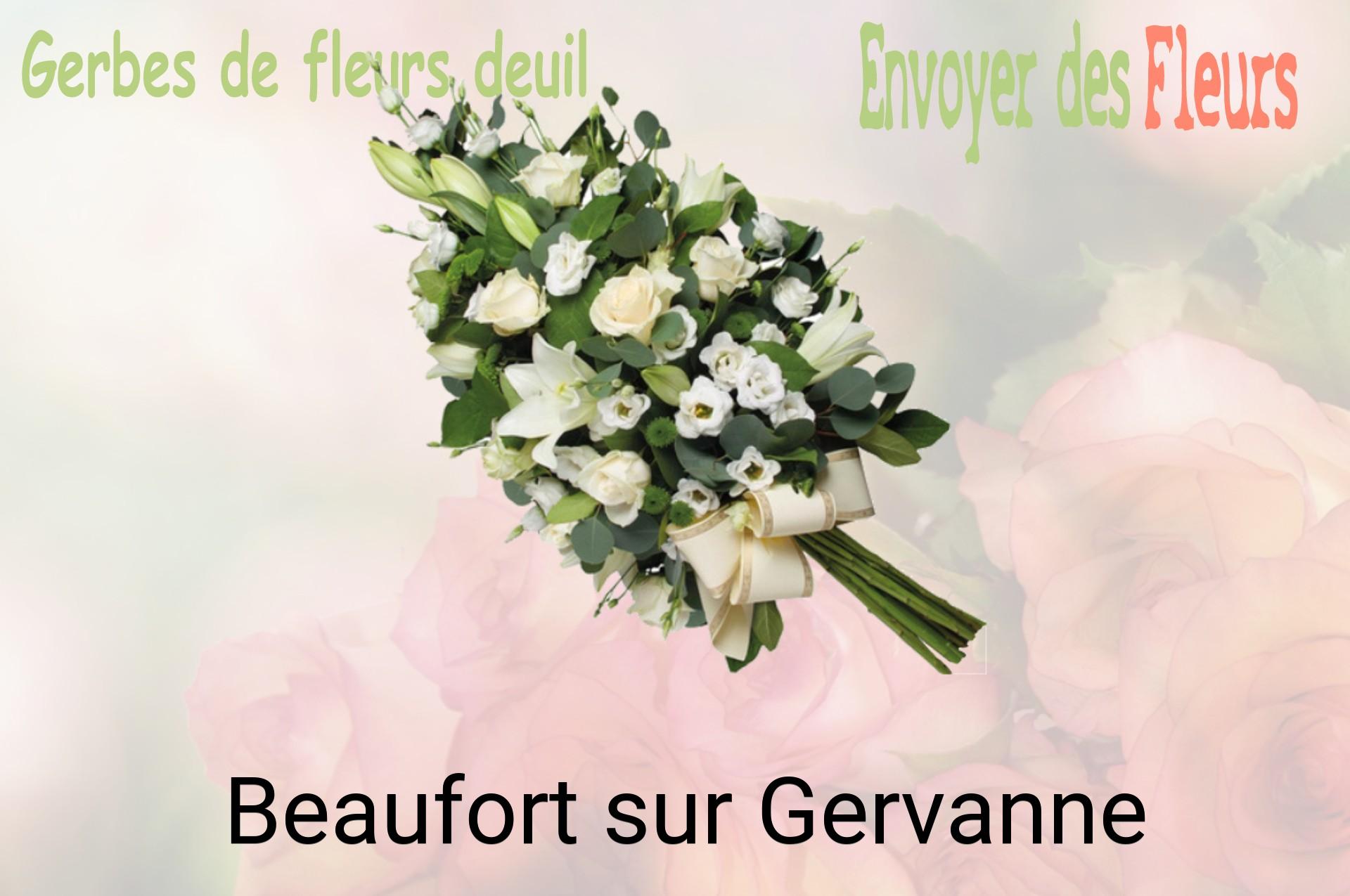 Gerbe de fleurs de deuil livrée à Beaufort-sur-Gervanne